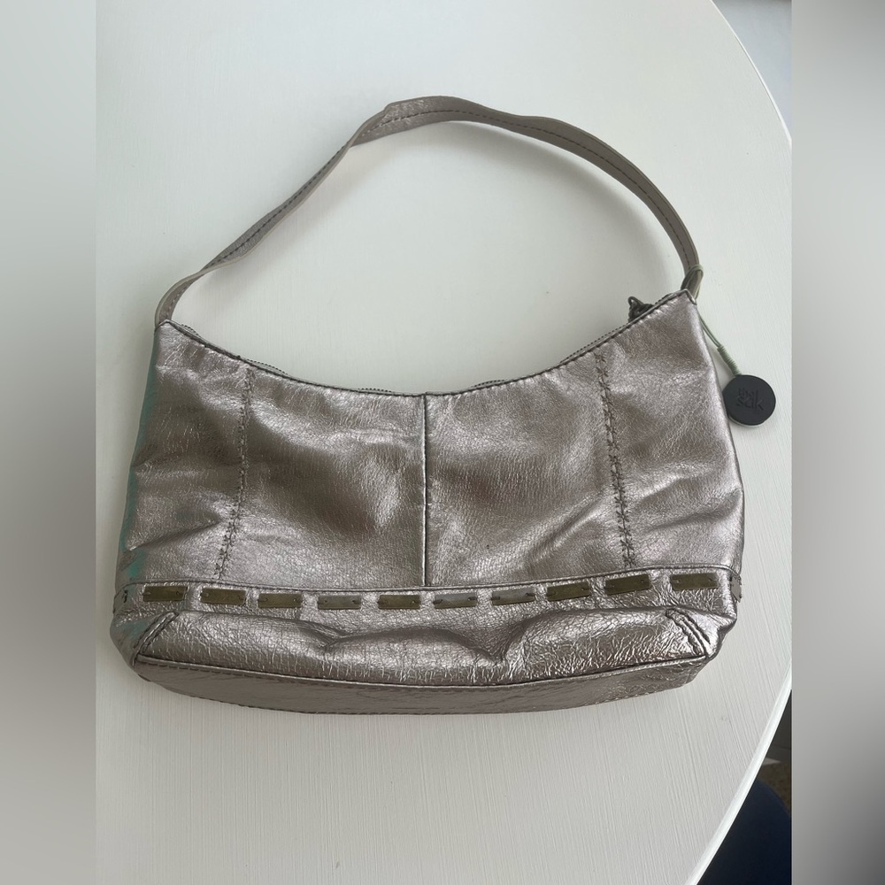 The Sak Bridget Leather Metallic Hobo Bag - Picture 6 of 8
